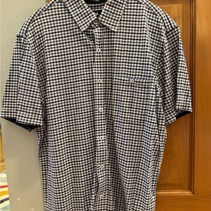Classic Black and White Checkered Men's Shirt